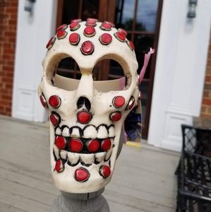 Gemstone Encrusted Skull Statement Piece